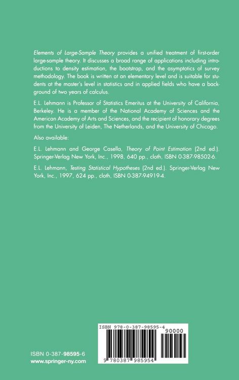 Produktbild: Elements of Large-Sample Theory