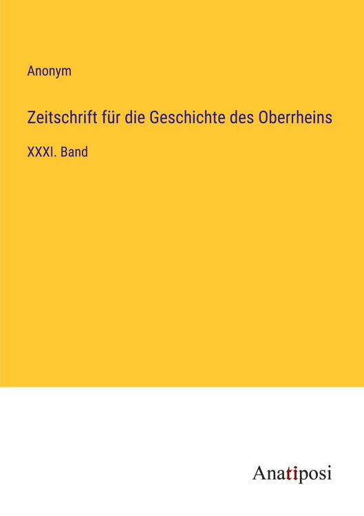 Produktbild: Zeitschrift f&uuml;r die Geschichte des Oberrheins