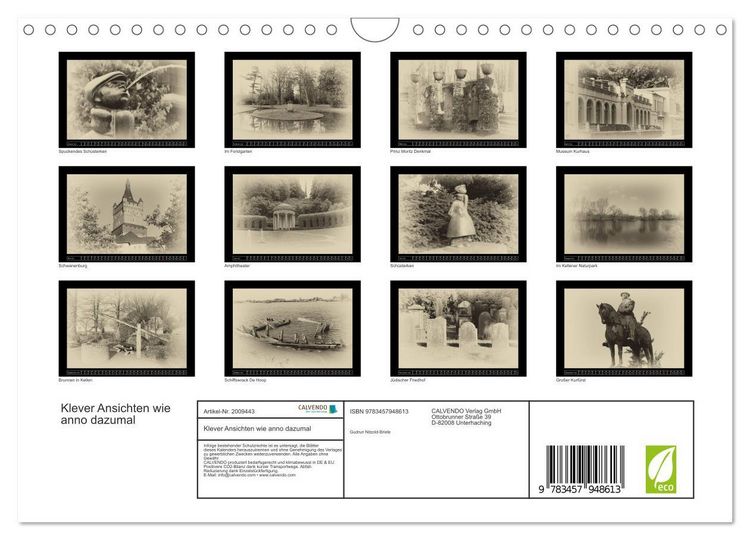 Produktbild: Klever Ansichten wie anno dazumal (Wandkalender 2026 DIN A4 quer), CALVENDO Monatskalender