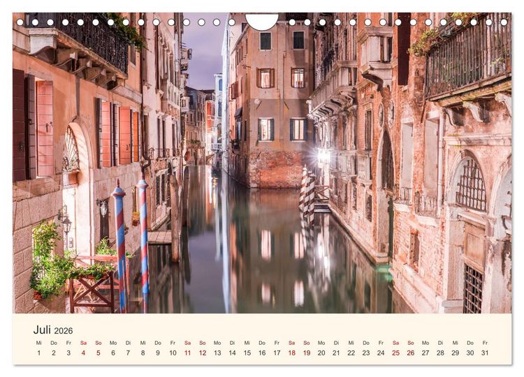 Produktbild: Venedig bei Tag und Nacht (Wandkalender 2026 DIN A4 quer), CALVENDO Monatskalender