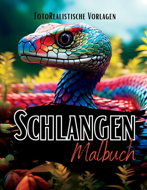 Produktbild: Schlangen Malbuch &bdquo;Fotorealistisch&ldquo;.