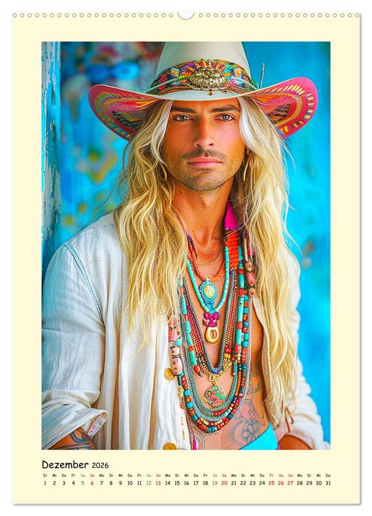 Produktbild: Gay Cowboys. Queerdos. Wild, sch&ouml;n und ungez&auml;hmt (Wandkalender 2026 DIN A2 hoch), CALVENDO Monatskalender