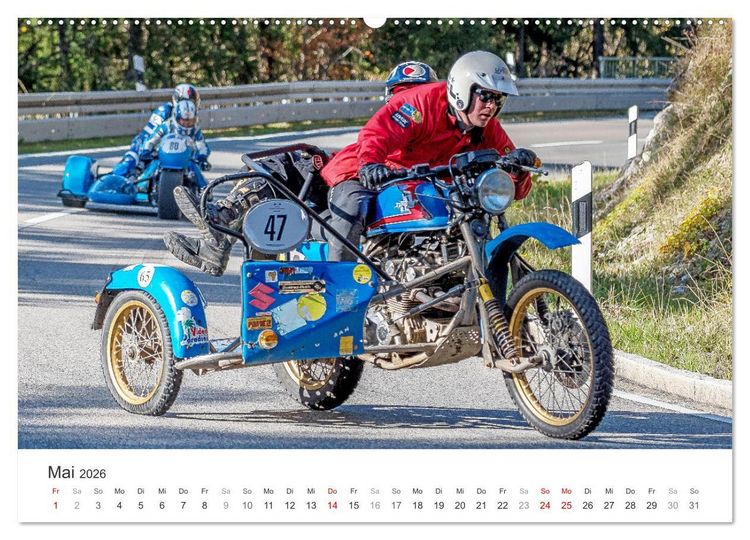 Produktbild: Motorradgespanne am Jochpass (Wandkalender 2026 DIN A2 quer), CALVENDO Monatskalender