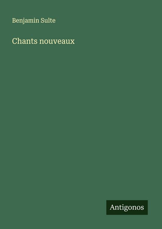 Produktbild: Chants nouveaux