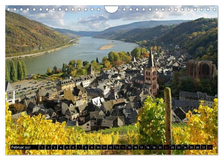 Produktbild: Der Rhein. Oberes Mittelrheintal von Bingen bis Koblenz (Wandkalender 2027 DIN A4 quer), CALVENDO Monatskalender