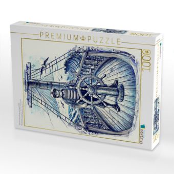 Produktbild: CALVENDO Puzzle Seemann mit am Ruder des Segelschiffes | 1000 Teile Lege-Gr&ouml;&szlig;e 64x48cm Foto-Puzzle f&uuml;r gl&uuml;ckliche Stunden