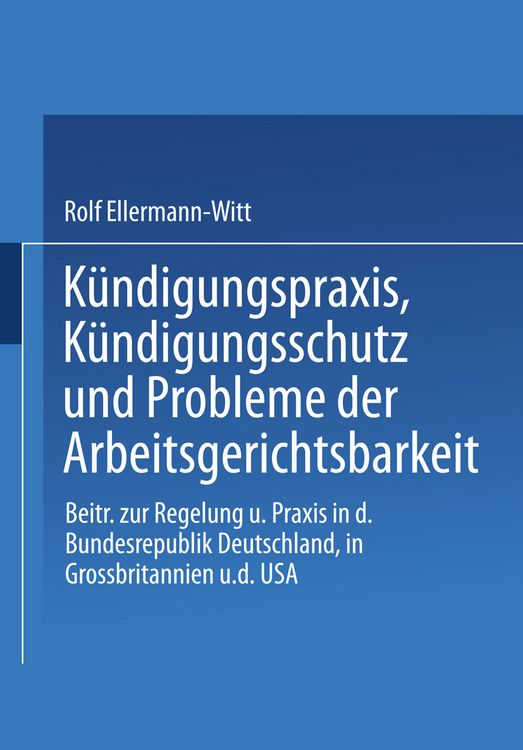 Produktbild: K&uuml;ndigungspraxis, K&uuml;ndigungsschutz und Probleme der Arbeitsgerichtsbarkeit