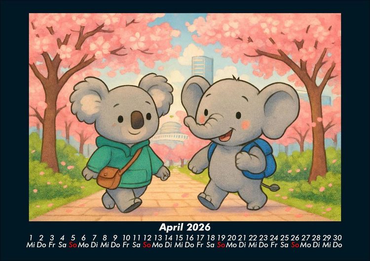 Produktbild: Kiki & Raffi - Reise durch Kanada 2026 Fotokalender DIN A5