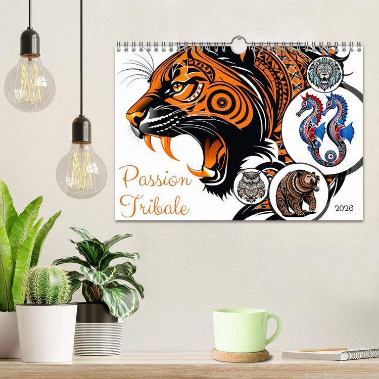 Produktbild: Passion Tribale (Calendrier mural 2026 DIN A4 vertical), CALVENDO calendrier mensuel