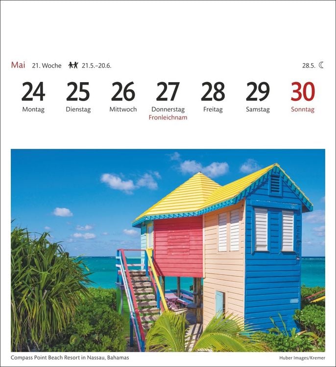 Produktbild: Traumziele Sehnsuchtskalender 2027 - Wochenkalender mit 53 Postkarten