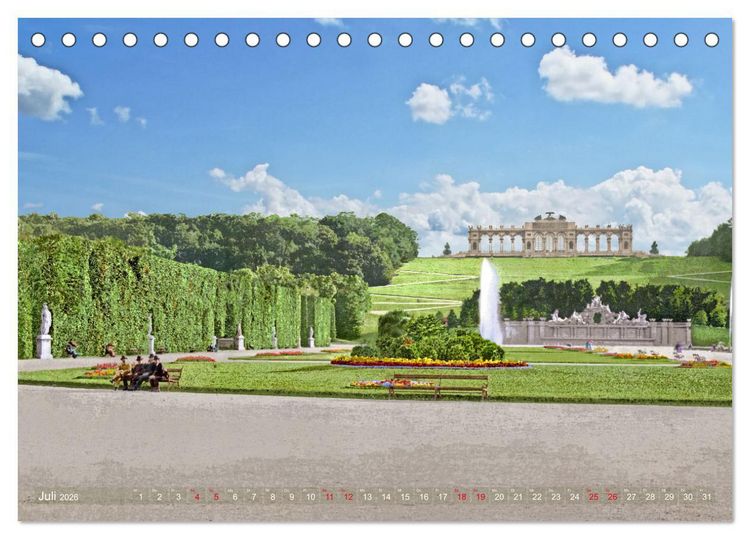 Produktbild: Wien um das Jahr 1900 - Fotos neu restauriert und koloriert (Tischkalender 2026 DIN A5 quer), CALVENDO Monatskalender