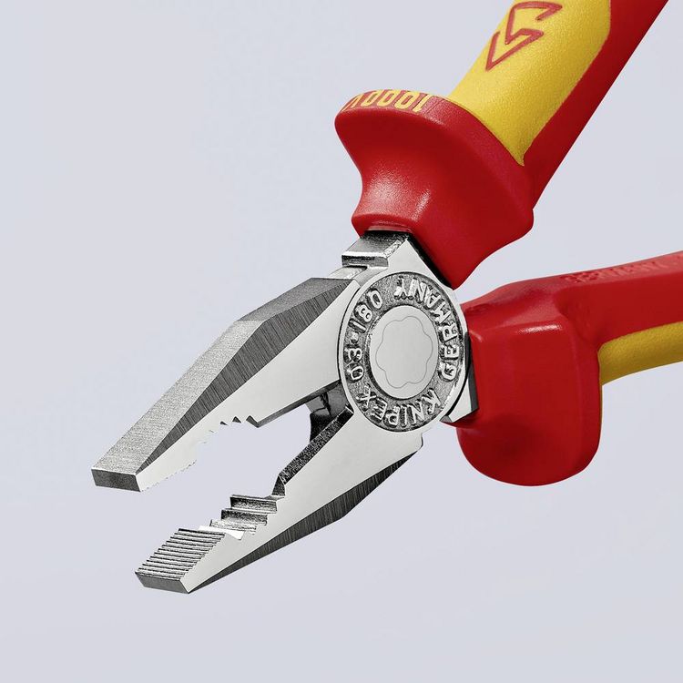 Produktbild: Knipex 03 06 180 T VDE Kombizange 180mm DIN EN 60900, DIN ISO 5746