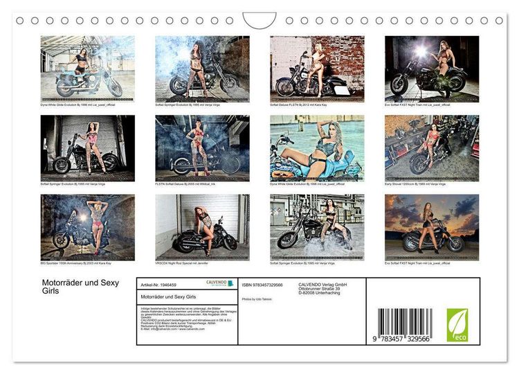 Produktbild: Motorr&auml;der und Sexy Girls (Wandkalender 2026 DIN A4 quer), CALVENDO Monatskalender
