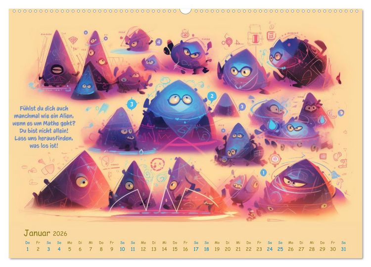 Produktbild: Mathe ist eigentlich doch ganz cool! (Wandkalender 2026 DIN A2 quer), CALVENDO Monatskalender
