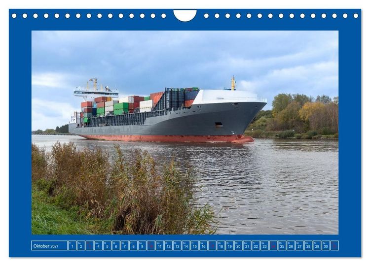 Produktbild: Unterwegs auf dem Nord-Ostsee-Kanal (Wandkalender 2027 DIN A4 quer), CALVENDO Monatskalender