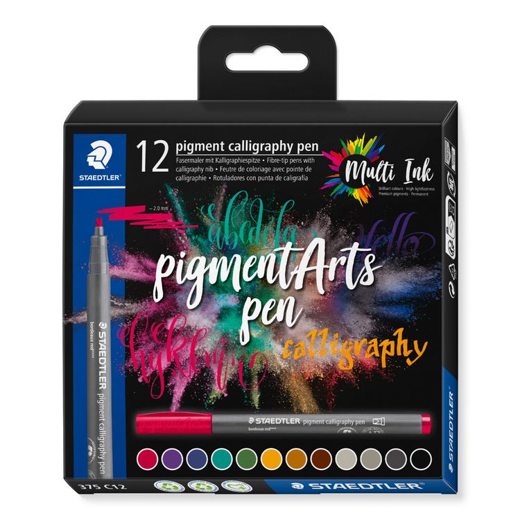 Produktbild: STAEDTLER Schreib- und Zeichbedarf pigment calligrafie Fasermaler Calligraphy, 12er Set