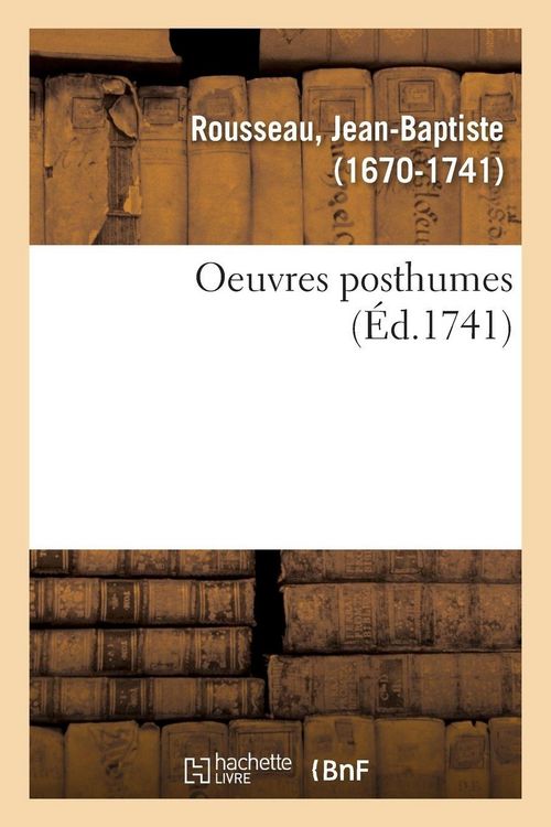 Produktbild: Oeuvres posthumes
