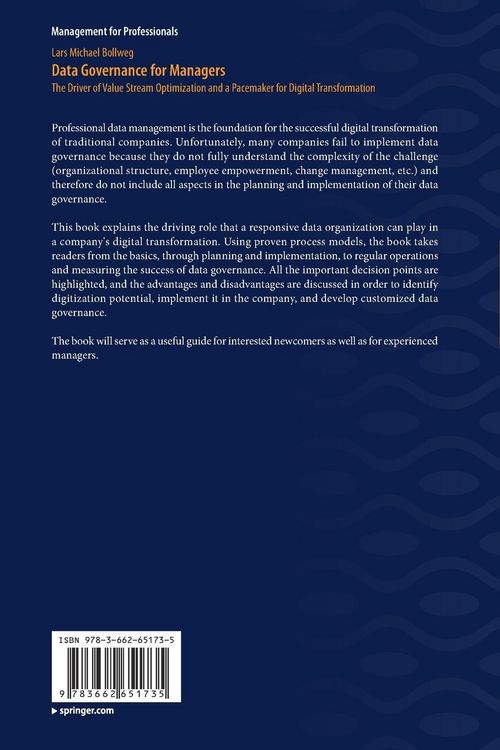 Produktbild: Data Governance for Managers
