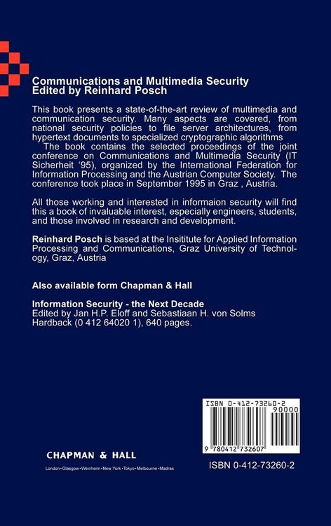 Produktbild: Communications and Multimedia Security