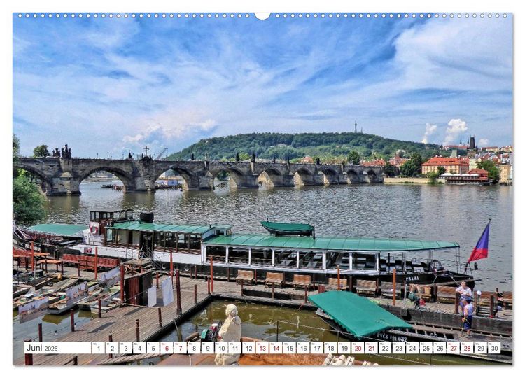 Produktbild: Prag &ndash; Ein perfekter Sommertag in der Goldenen Stadt (Wandkalender 2026 DIN A2 quer), CALVENDO Monatskalender