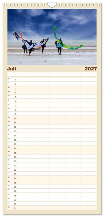 Produktbild: Familienplaner 2027 - Sankt Peter-Ording - Str&auml;nde, D&uuml;nen, Weite mit 5 Spalten (Wandkalender, 21 x 45 cm) CALVENDO