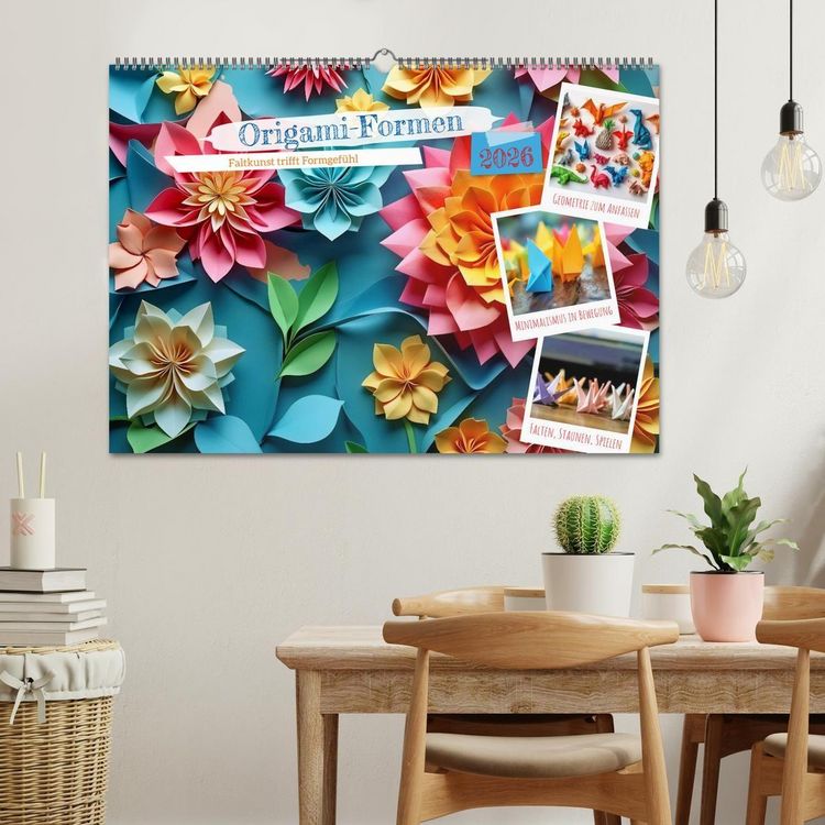 Produktbild: Origami-Formen (Wandkalender 2026 DIN A2 quer), CALVENDO Monatskalender