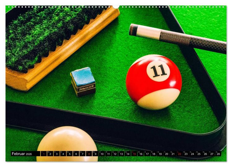 Produktbild: Billard. Konzentration - Sport - Spannung (Wandkalender 2026 DIN A2 quer), CALVENDO Monatskalender