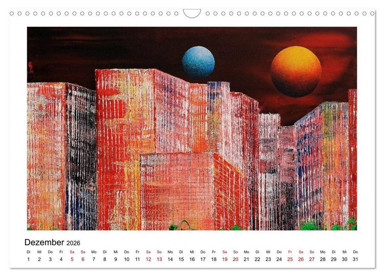 Produktbild: New Yorker Stadtansichten in abstrakter Malerei (Wandkalender 2026 DIN A3 quer), CALVENDO Monatskalender