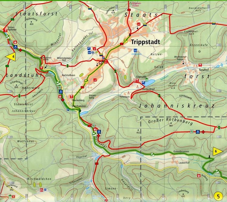 Produktbild: Publicpress Leporello Wanderkarte Pf&auml;lzer Waldpfad 1:25.000