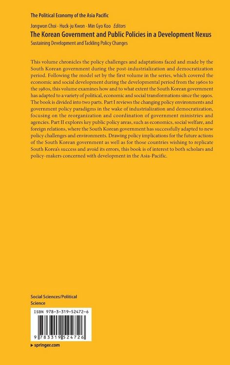 Produktbild: The Korean Government and Public Policies in a Development Nexus