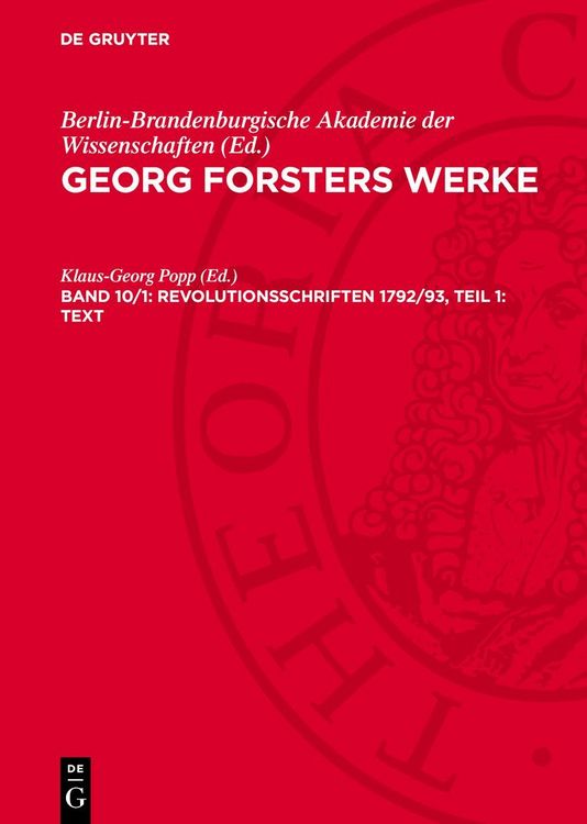 Produktbild: Revolutionsschriften 1792/93, Teil 1: Text