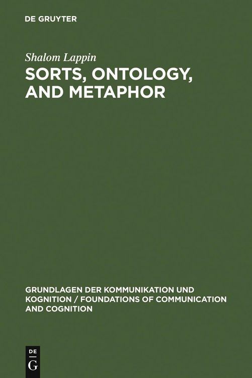 Produktbild: Sorts, Ontology, and Metaphor