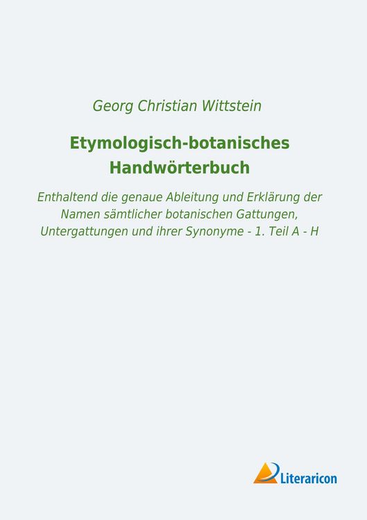 Produktbild: Etymologisch-botanisches Handw&ouml;rterbuch