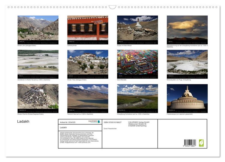 Produktbild: Ladakh (Wandkalender 2026 DIN A2 quer), CALVENDO Monatskalender