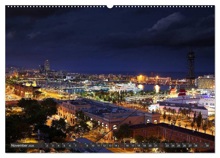 Produktbild: Barcelona Impressionen (hochwertiger Premium Wandkalender 2026 DIN A2 quer), Kunstdruck in Hochglanz