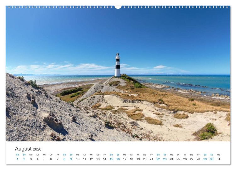 Produktbild: Neuseelands Leuchtt&uuml;rme (Wandkalender 2026 DIN A2 quer), CALVENDO Monatskalender