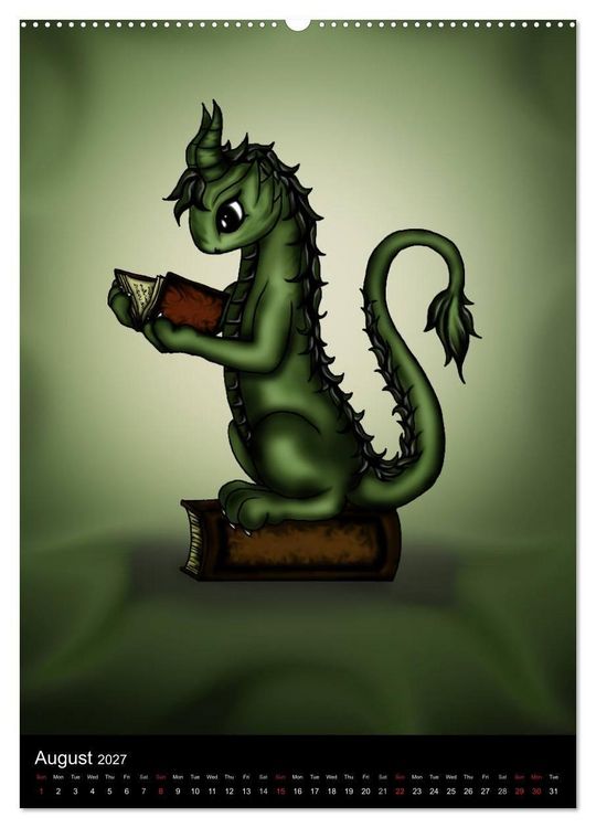 Produktbild: Dragons (High Quality Premium Wall Calendar 2027 DIN A2 portrait),CALVENDO 12 Month Wall Calendar