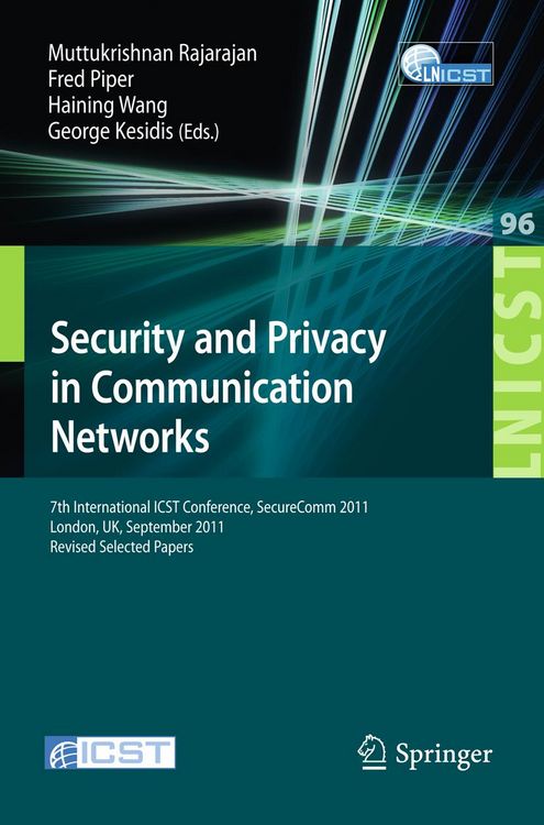 Produktbild: Security and Privacy in Communication Networks