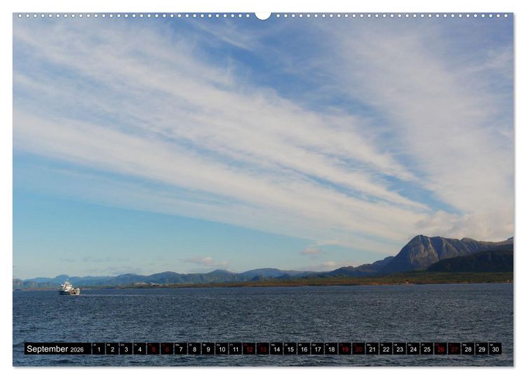 Produktbild: Bergen - Kirkenes - Bergen mit dem Postschiff (hochwertiger Premium Wandkalender 2026 DIN A2 quer), Kunstdruck in Hochglanz