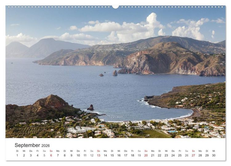 Produktbild: Liparische Inseln - Vulkane im Mittelmeer (Wandkalender 2026 DIN A2 quer), CALVENDO Monatskalender