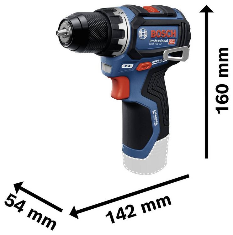 Produktbild: Bosch Professional 0615A500CF Akku-Schrauber 12 V 2 Ah Li-Ion b&uuml;rstenlos, inkl. Akku, inkl. Ladeger&auml;t