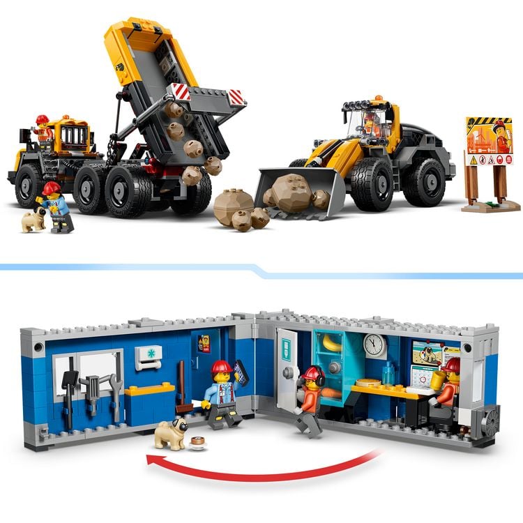 Produktbild: LEGO City 60494 Kipplaster und Schaufellader, Bau- und Spielset mit 2 Baufahrzeugen