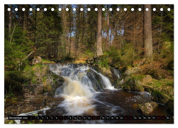 Produktbild: Fl&uuml;sse und Seen im Harz (Tischkalender 2026 DIN A5 quer), CALVENDO Monatskalender