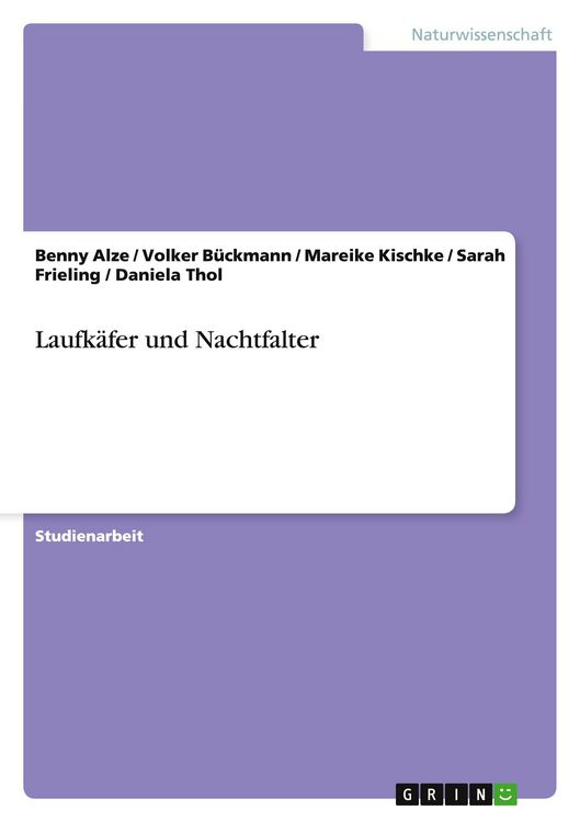 Produktbild: Laufk&auml;fer und Nachtfalter