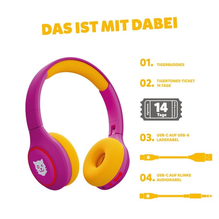 Produktbild: Tiger Media - Tigerbuddies Kinderkopfh&ouml;rer - Crazy Pink