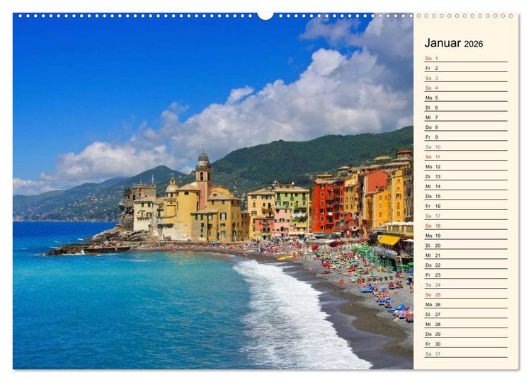 Produktbild: Urlaub an der Italienischen Riviera (hochwertiger Premium Wandkalender 2026 DIN A2 quer), Kunstdruck in Hochglanz
