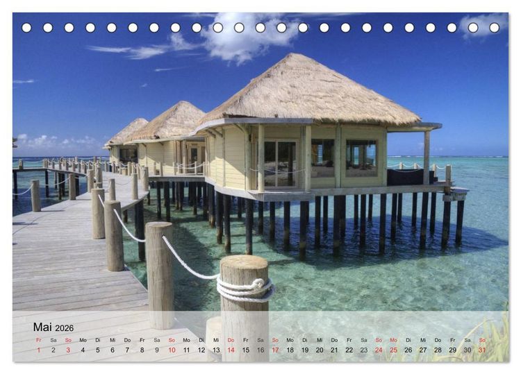 Produktbild: S&uuml;dseetr&auml;ume. Paradiese im Pazifik (Tischkalender 2026 DIN A5 quer), CALVENDO Monatskalender