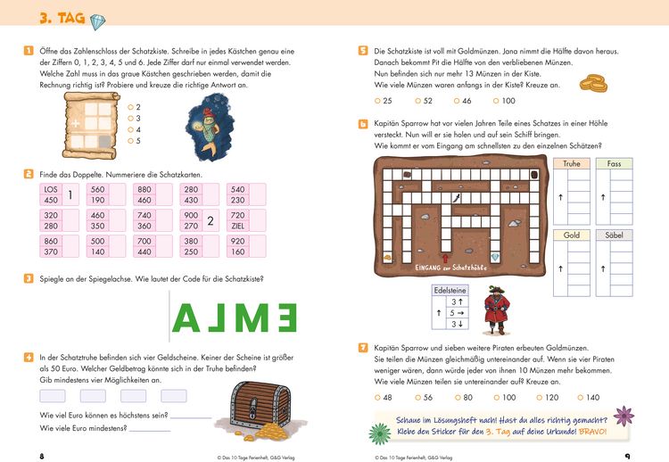 Produktbild: Das 10 Tage Ferienheft Mathematik 3