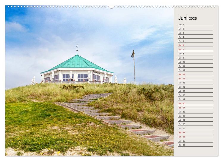 Produktbild: NORDERNEY Geburtstagskalender mit Planerfunktion (hochwertiger Premium Wandkalender 2026 DIN A2 quer), Kunstdruck in Hochglanz