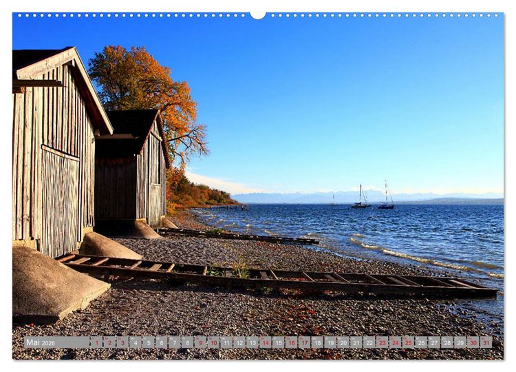 Produktbild: Mein Ammersee - am Ostufer entlang (hochwertiger Premium Wandkalender 2026 DIN A2 quer), Kunstdruck in Hochglanz